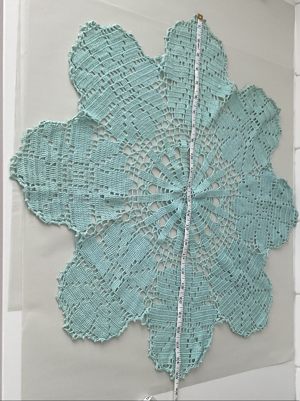 Handmade Crochet Doily - Mint